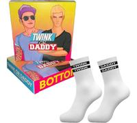 Fairytale Creations Twink or Daddy Card Game Deluxe Edition (Game + Twink and Daddy Socks) in Size 41-46, Unisex Crew Socks (Deluxe Edition (Game + Twink Socks + Daddy Socks)