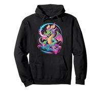 Fairytale Dj Dragon Mixing Magic Vibes Pullover Hoodie