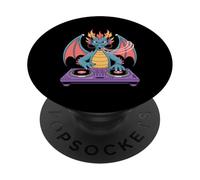 Fairytale Dj Dragon Spinning Magic Tunes PopSockets Adhesive PopGrip