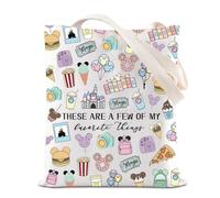 Fairytale Fans Tote Bag Vacation Trip Gift Mouse Ice Cream Shoulder Bag Magic Kingdom Gift Snacks Lover Gift (ICE THING T UK)