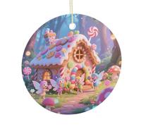 Fairytale Forest Elf Ceramic Ornament Hanging Decor