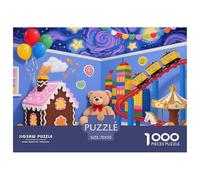 Fairytale Land Jigsaw Puzzle 1000 Pieces Relaxing Entertainment Adults Teens Cute Bear Premium Box Poster 70x50cm/1000pcs