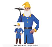 Fairytale Little Dwarf Costume Mens Storybook Play Fancy Dress Outfit Adults
