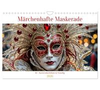 Fairytale masquerade KI - Carnival experience in Venice UK-Version (Wall Calendar 2026 DIN A4 Landscape), CALVENDO 12 Month Wall Calendar
