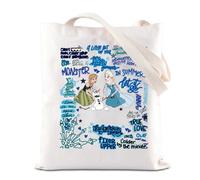 Fairytale Movie Inspired Gift Frozen Movie Merch Elsa Princess &Anne Princess Handbag Magic Kingdom Gift Olaf Lover Gift, White
