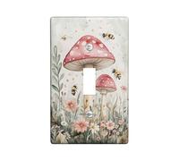 Fairytale Mushroom Switch Cover Plates Soft Mushroom Home Decor Thermoplastic Wall Plates Standard Size Single Rocker