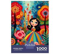 Fairytale Princess 1000 Piece Jigsaw Puzzle Paper For Adults Castle And Flowers Puzzle Game Home Decor 38x26cm/1000pcs