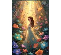 Fairytale Princess in Enchanted Forest, Writing Journal/Notebook/Diary for Girls, 80 Lined Pages (6inx9in) - Softcover