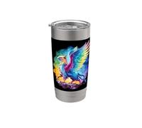 Fairytale Rainbow Colored Dragon Stainless Steel Insulated Tumbler