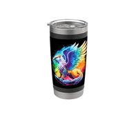 Fairytale Rainbow Colored Dragon Stainless Steel Insulated Tumbler