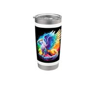Fairytale Rainbow Colored Dragon Stainless Steel Insulated Tumbler