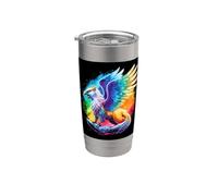 Fairytale Rainbow Colored Dragon Stainless Steel Insulated Tumbler