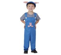 Smiffys Toddler Country Piggy Costume All In One & Hat, Boys Fancy Dress, Toddler Dress Up Costumes