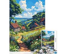 Fairytale Town Pixel Art 1000 Pieces Jigsaw Puzzles for Teenagers Boost Cognitive Clarity And Sharpness Mindful Calm Play Enjoyment (38x52cm)