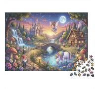 Fairytale Unicorn 1000 Piece Jigsaw Puzzle,Premium Cardboard,Stress Relief,Whimsical Challenge,Educational Toy,Home Wall Decor,Gift Idea,Adults & Kids 14+ 52x38cm