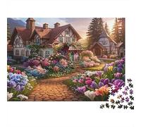 Fairytale Village Jigsaw Puzzle 1000 Piece Recycled Paper for Adults Puzzle for Adults Impossible Hard Challenging Game Fun Home Present Great Gift for Men Women 52x38cm/1000pcs