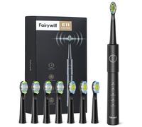 Fairywill E11 Electric Toothbrush & 8 Brush Heads