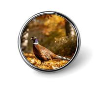 Faisan D'automne Button Pin Round Metal Lapel Pins Badges Classic Cute Brooche Pin Personalized Pinback Button Badges Novelty Funny Enamel Pins for Backpacks Jackets Bags