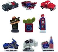 FaisTonGateau - Theme beans Route 66 A Route of Legend - Collection Beans for Galette de Rois Epiphanie - Multicolored Beans