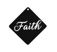 Faith 1 PCS Car Air Freshener Hanging Aromatherapy Tablets Automotive Ornament for Auto Room Bathroom Bedside Rhombus