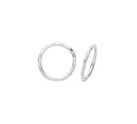 Faith 9ct Gold 9ct White Gold Hinged 10mm Hoop Earrings 0.52g