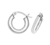 Faith 9ct Gold 9ct White Gold Hinged 8mm Hoop Earrings 0.90g