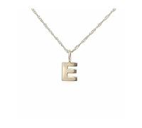 Faith 9ct Gold 9ct Yellow Gold Initial E Necklace 1.15g, 6mm, 16"