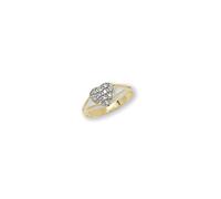Faith 9ct Gold 9ct Yellow Gold Kids CZ Heart Open Shoulder Ring