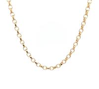 Faith 9ct Gold 9ct Yellow Gold Semi Solid Diamond Cut Oval Belcher 18" Chain 2.5mm, 3.32g