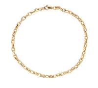 Faith 9ct Gold 9ct Yellow Gold Semi Solid Heavy Faceted HRM Link 7.5" Bracelet 3.2mm, 2.71g