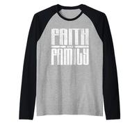 Faith and Family Christian Values Raglan Baseball Tee