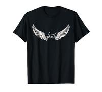 Faith Angel Wings Christian Religious Inspirational Graphic Value Graphic T-Shirt