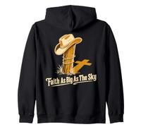Faith As Big As The Sky Christian Cowboy Zip Hoodie
