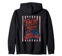 Faith As Small As A Mustard Seed Move Mountains Christian Zip Hoodie