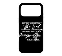 Faith Based Quote Renew Strength Wings Like Eagles Case for iPhone 17 Pro Max