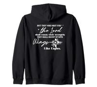 Faith Based Quote Renew Strength Wings Like Eagles Zip Hoodie