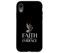 Faith Before Evidence christian cross dove faith Case for iPhone XR