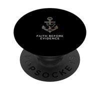 Faith Before Evidence christian faith typography PopSockets Adhesive PopGrip