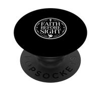 Faith before sight christian typography PopSockets Adhesive PopGrip
