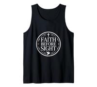 Faith Before Sight Christian Typography Tank Top
