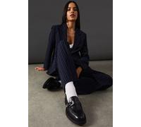 Faith: Betsy Leather Western Buckle Chunky Loafers Faith True Black 3