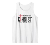 Faith Bible Cross No King but Christ Jesus is King Tank Top