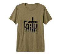 Faith Blessed Christian Christ Jesus God Premium T-Shirt