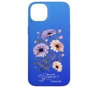 Faith Blooms Here - Grow with Grace Scripture Art Case for iPhone 14 Plus