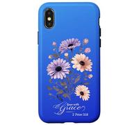 Faith Blooms Here - Grow with Grace Scripture Art Case for iPhone X/XS