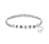Faith Bracelet Gear-shaped White Hematite Bangle Mustard Seed Charm Religious Jewelry Inspirational Gifts Y2150 (Round Mountain)