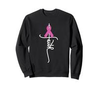 Faith Breast Cancer Awareness Cross Pink Ribbon Sweatshirt