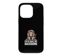 Faith Built My Backbone Christian Lion Case for iPhone 13 Pro