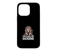 Faith Built My Backbone Christian Lion Case for iPhone 14 Pro Max