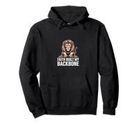 Faith Built My Backbone Christian Lion Pullover Hoodie